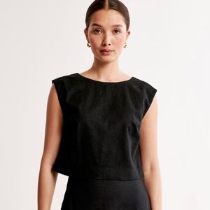 Abercrombie & Fitch Linen Blend Shell Top